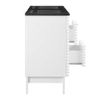 Modway - Render 48" Meuble de salle de bain à double lavabo - Blanc Noir-8