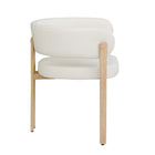 Brassex - Chaise de visite 738405 Brayden - ensemble de 2 - crème-Dossier incurvé au design épuré