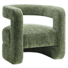 Modway - Jaylin Rembourré Chenille Chaise d’accent - Basil-Sellerie en chenille