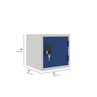 Ceha Canada - Caisson-casier cubique OKK de 12 po - Porte bleue-SERRURE À CYLINDRE SÉCURISÉE : Inclut une serrure à cylindre fiable avec 2 clés pour une sécurité renforcée