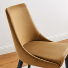 Modway - Viscount Accent Performance Velvet Chaises de salle à manger Ensemble de 2 - Cognac-Rembourrage en mousse dense