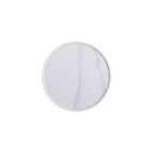 Manhattan Comfort - Lot de 2 tables d’appoint Anderson 46,8 cm modernes, revêtement similicuir, crème-Le diamètre du plateau mesure 18,43 pouces