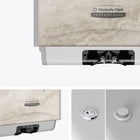 Kimberly-Clark - Distributeur automatique de savon et de desinfectant ICON, avec plaque de revêtement au motif de marbre chaud-Entretien facile grâce à un choix de verrous à clé ou à bouton-poussoir qui peuvent être placés de chaque côté du distributeur.