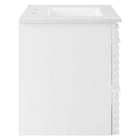 Modway - Render Fixation murale de 30" Vanette de salle de bain - Blanc blanc-Tiroirs à extension complète