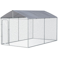 PawHut - parc pour chien 13,1 pi x 7,5 pi x 7,5 pi chenil extérieur robuste-La niche pour chien fermée offre suffisamment d'espace pour que votre animal puisse faire de l'exercice et jouer 
