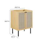 Modway - Chaucer 24" Armoire de toilette de salle de bain (lavabo non inclus) - Chêne-Tablette réglable