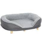 PawHut - Canapé pour animaux avec coussin amovible, patins antidérapants - gris-Le dessus amovible simplifie les procédures de nettoyage 