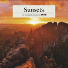 DateWorks - 2026 Mini Calendrier Mural 16 Mois - 7 po x 7 po - Couchers de Soleil - Anglais -7,00" x 7,00"