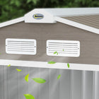 Outsunny - Abri de rangement 7' x 4', Maison à outils, marron clair vieilli-Toit incliné qui prévient l'humidité et résiste aux intempéries