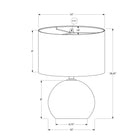 Monarch Specialties - Luminaire - 18 po H Lampe De Table - Abat-Jour Ivoire / Crème - Crème Céramique - Contemporain-Munie d'un cordon transparent de 6 pieds, cette lampe polyvalente peut être placée sur une table d'appoint ou d'appoint, une console, une table de nuit ou une table de chevet pour obtenir une source d'éclairage pratique