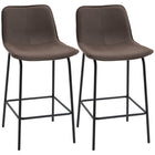 HOMCOM - Tabourets de bar modernes hauteur comptoir - café - paquet de 2-Lot de 2 tabourets de comptoir 
