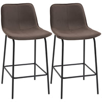 HOMCOM - Tabourets de bar modernes hauteur comptoir - café - paquet de 2-Lot de 2 tabourets de comptoir 
