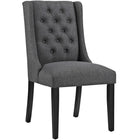 Modway - Baronet Tissu Chaise à manger Ensemble de 4 - Gris-Rembourrage en mousse dense pour le confort