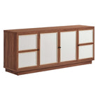 Modway - Capri 63 po Grains de bois TV Console, Noyer-Stratifié à grain de bois