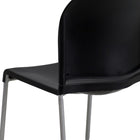 Flash Furniture – Chaise empilable Hercules à dossier enveloppant avec base traîneau, capacité de 880 lb, noir-Matériel polypropylène