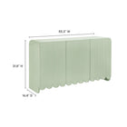Modway - Dahlia Cannelées et festonnées Armoire de rangement de buffet - Sage-Façades de portes cannelées