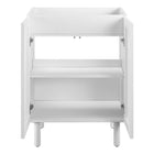 Modway - Calla 24" perforé Métal Armoire de toilette de salle de bain (lavabo non inclus) - Blanc-Construction en panneaux de particules