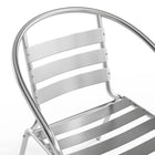 Flash Furniture – Chaise empilable commerciale avec dossier à 3 traverses, int/ext, aluminium (TLH017B)-Cadre en aluminium