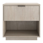 Hudson&Canal - Table de nuit Karten de 24 po - Blanc aulne-Comprend un tiroir coulissant en douceur et un espace de rangement ouvert