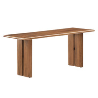 Modway - Amistad 46" Bois Banc - Noyer-Établi à manger de 46 pouces de ferme moderne