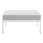 Modway - Harmony Sunbrella Terrasse extérieure Aluminium Ottoman in Gris-Assemblée requise