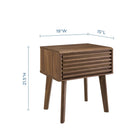Modway - Render Table d’appoint, Noyer-Table d’accent pour l’entrée