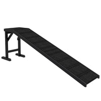 PawHut - Rampe pour animaux, marches de lit pour chien avec tapis antidérapant, 74 po x 16 po x 25 po - noir-Conçu pour les animaux âgés, de petite taille ou à mobilité réduite afin de leur offrir une pente douce pour grimper 