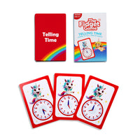 Paquet de cartes pour Apprendre à lire l’heure-Enseigne comment lire les horloges analogiques par heure, demi-heure et quart d’heure