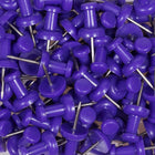 JAM Paper - Punaises colourées - violettes - paquet de 100-Gardez vos travaux scolaires, vos travaux de bureau, vos projets artistiques et visuels organisés avec des punaises colourées !