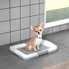 PawHut - Support pour tapis éducateur, plateau pour chien 18 po x 13 po pour intérieur et extérieur - gris-Nettoyage facile - le plateau et le cadre peuvent être démontés 