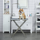 PawHut - Table de Toilettage pour Chiens Pliable pour Chiens de Taille Moyenne - Bleu-Comprend une laisse pour sécuriser l’animal
