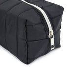 Fashion Stationery - Grand étui à crayons matelassé - 7.09 L x 3.94 W x 3.94 H po - Noir-Doublure en polyester