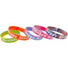 Teacher Created Resources - Bracelets teinture par nouage joyeux anniversaire, 10 par paquet, 6 paquets-Faites connaître des personnes ou des événements spéciaux avec ces bracelets en silicone.