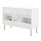 Modway - Chaucer 48" Meuble de salle de bain à double lavabo - Blanc blanc-8