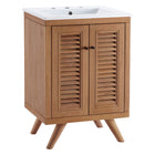 Modway - Birdie 24" Vanette de salle de bain - Blanc naturel-Assemblée requise