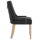 Modway - Pose Performance Velvet Chaise à manger Ensemble de 4 - Noir-Pieds en bois naturel