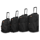 Tucci Italy - Ensemble de bagages Scorre 4 pièces Softside Spinner - Noir-Conçu en Italie pour combiner le style européen moderne avec une fonctionnalité pratique et prête à voyager