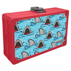 Vaultz - La boîte à crayons verrouillable - Requins-Parfait pour les fournitures scolaires ou les petits objets de valeur comme la monnaie, un téléphone cellulaire, etc.
