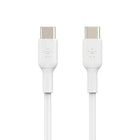 Belkin - Câble USB-C vers USB-C - 1 m - Blanc -CHARGEMENT RAPIDE : Il permet de recharger un smartphone de 0 à 50 % en 35 minutes* (quand il est utilisé avec un chargeur USB-C PD de 18 W ou plus, non inclus).