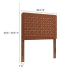 Modway - Sparta Tissage Cuir végane Tête de lit jumelée, Brun noyer-8