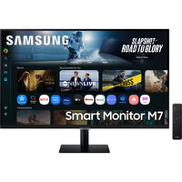 Samsung - Moniteur intelligent Samsung 32 po - LS32FM702UNXZA - Noir-L'écran VA de 32 pouces offre jusqu'à 1,07 milliard de couleurs et est compatible HDR10, garantissant des blancs éclatants et des noirs profonds - Il propose également une luminosité de 300 nits, un temps de réponse de 4 ms et un taux de contraste statique de 3000:1
