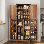 HOMCOM - Armoire de cuisine 64 po avec étagères ajustables - brun-Les étagères réglables permettent des solutions de rangement personnalisées 