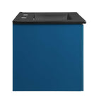 Modway - Maybelle 24" Vanité de salle de bain murale - Noir marine-Portes doubles à fermeture douce