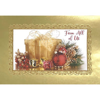 Rosedale - Cartes De souhaits Noël / Enveloppes - 5-1/2 po x 8 po - De nous tous - or - Paquet de 12-Cartes de souhaits qualité boutique