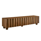 Modway - Sorren Festonné 71 po Bois Meuble TV, Noyer-Meuble TV moderne de 71 po