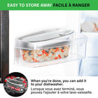 Chopzilla - Hachoir à légumes et mandoline avec 4 lames, racleur et récipient-Découpe précise à chaque fois: cinq lames en acier inoxydable interchangeables pour trancher et couper en dés rapidement et de façon régulière