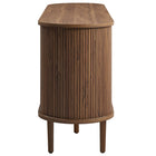 Modway - Harlan 67" cannelé Armoire ovale à buffet - Noyer-8