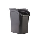 Rubbermaid - Corbeille à papier sous comptoir - 16.6 po P x 10.95 po l x 19 po H - Noire-Corbeille à papier d'une capacité de 9,4 gallons, idéale pour les zones à fort passage ou la collecte des déchets de bureau