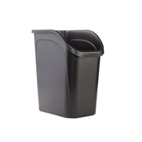 Rubbermaid - Corbeille à papier sous comptoir - 16.6 po P x 10.95 po l x 19 po H - Noire-Corbeille à papier d'une capacité de 9,4 gallons, idéale pour les zones à fort passage ou la collecte des déchets de bureau