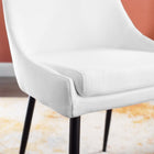 Modway - Viscount Tissu rembourré Chaises de salle à manger Ensemble de 2 - Noir Blanc-Rembourrage en mousse dense
